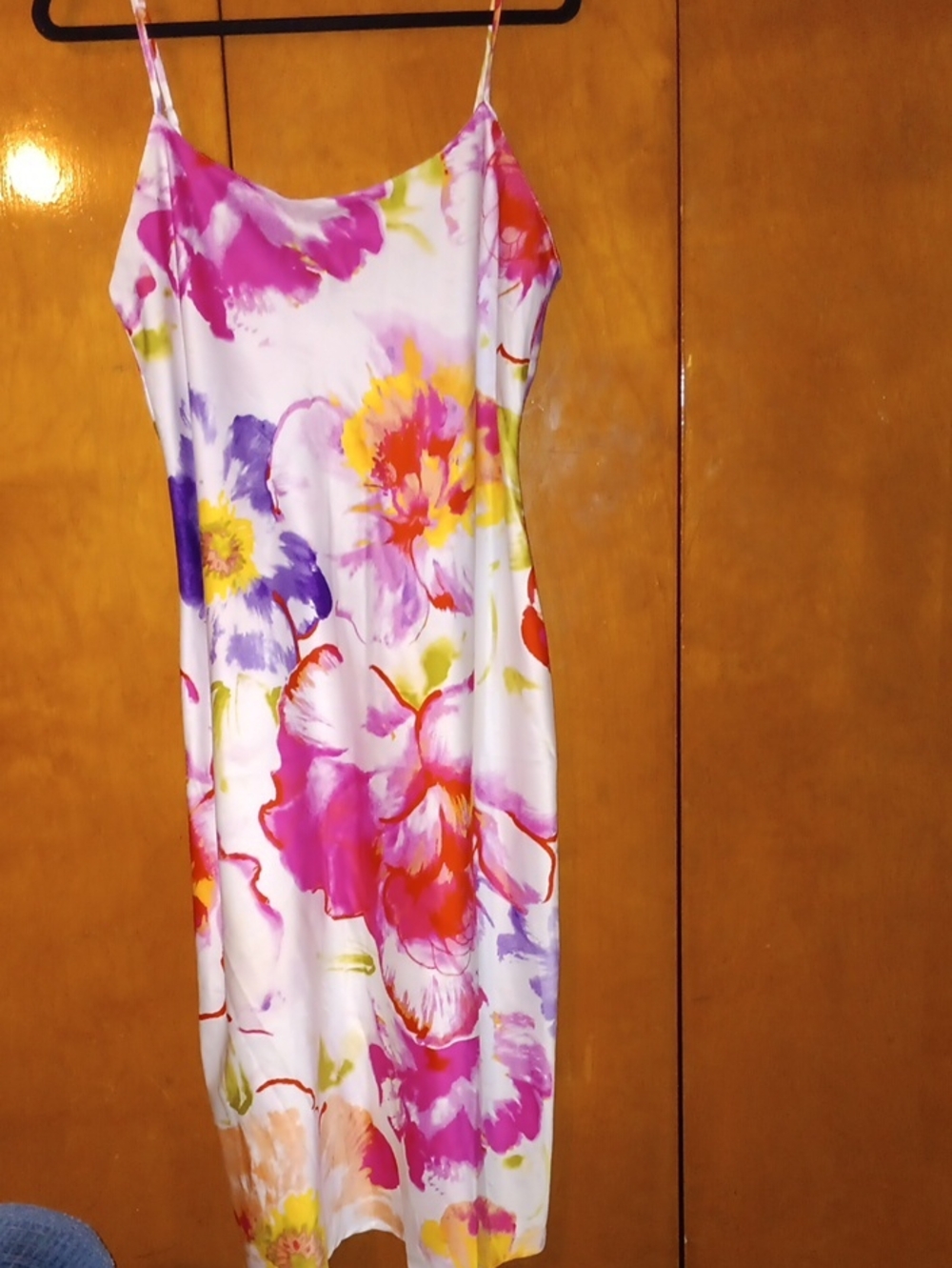 Natori Pink & Purple Floral Slip Dress
